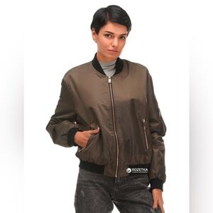 Zara Outerwear Varsity Bomber - Size Small - Dark Green